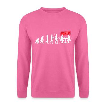 Poker card game Casino Texas Hold'em Spades Bluff - Unisex Sweatshirt - pink - Front