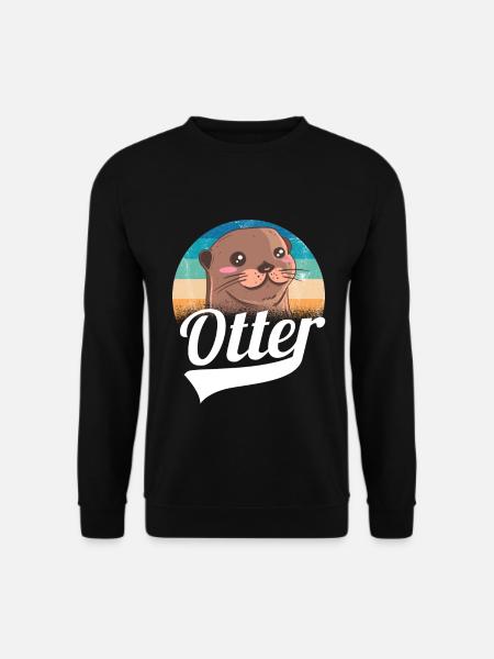 Otter Niedlich Tier Geschenk - Unisex Pullover - Schwarz