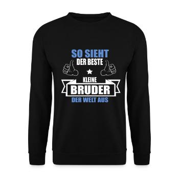 Beste Kleine Bruder - Vatertag Geschenk Familie - Unisex Pullover - Schwarz - Vorne - Alina (178cm) & Michal (187cm)