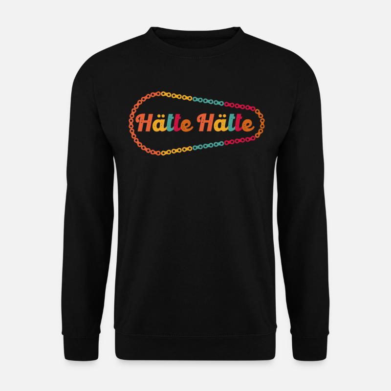 Hätte, hätte Fahrradkette - Unisex Pullover - Schwarz