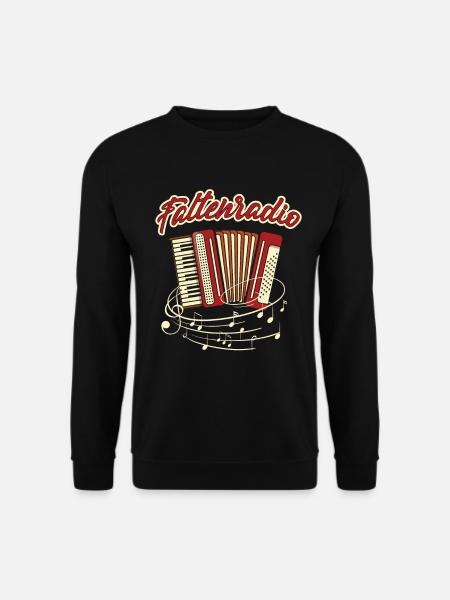 Quetschn Zugin Ziach Musik | Harmonika Akkordeon - Unisex Pullover - Schwarz