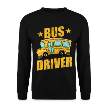 Bus - Unisex Pullover - Schwarz - Vorne - Alina (178cm) & Michal (187cm)