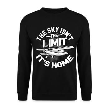 Pilot - Unisex Pullover - Schwarz - Vorne - Alina (178cm) & Michal (187cm)