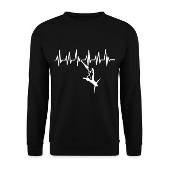Adrénaline de sports extrêmes de saut à l'élastique - Sweat-shirt Unisexe - noir - Devant - Alina (178cm) & Michal (187cm)