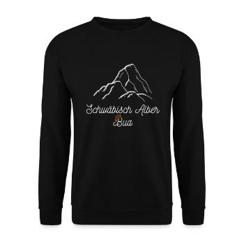 Schwäbisch Alber Bua - Region Schwäbische Alpen - Unisex Pullover - Schwarz - Vorne - Alina (178cm) & Michal (187cm)