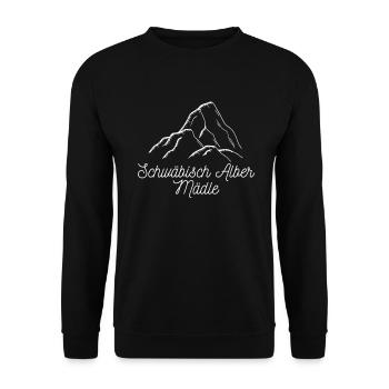 Schwäbisch Alber Mädle - Region Schwäbische Alpen - Unisex Pullover - Schwarz - Vorne - Alina (178cm) & Michal (187cm)