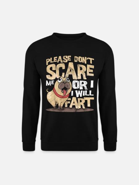 Mops - Unisex Pullover - Schwarz