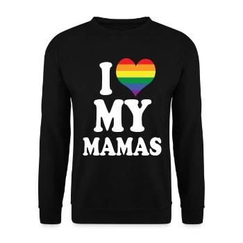 I love my mamas - Unisex Sweatshirt - black - Front - Alina (178cm) & Michal (187cm)