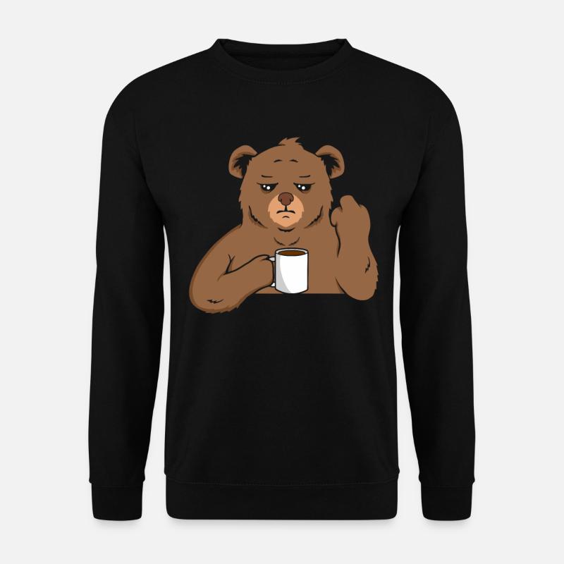 Ours café - Sweat-shirt Unisexe - noir