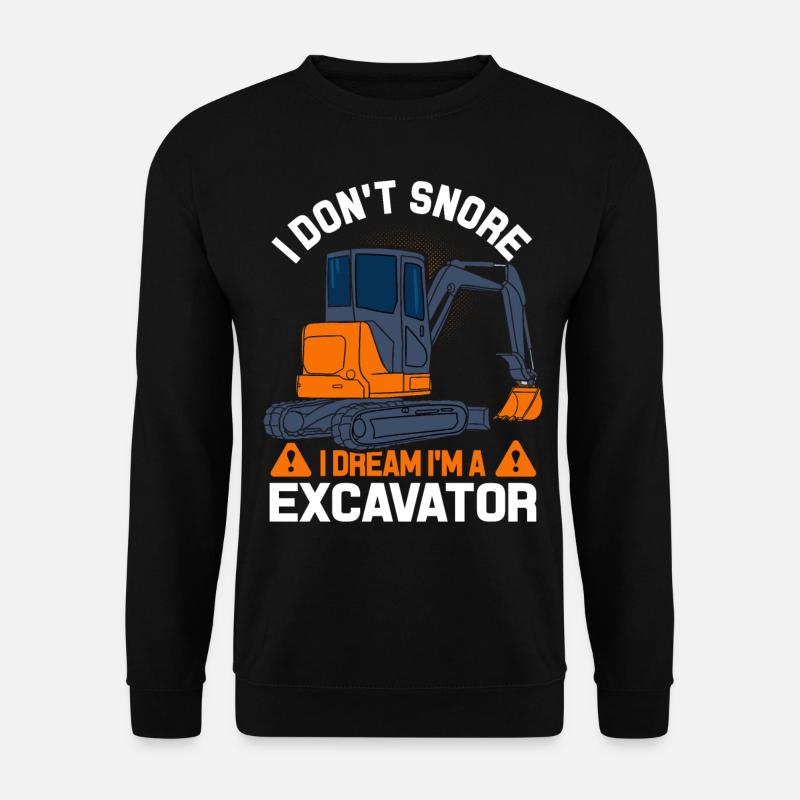 Excavator road construction - Unisex Sweatshirt - black