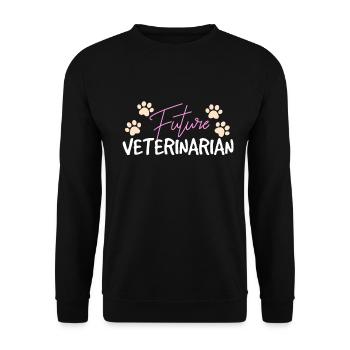 Tierarzt Tierarzt Geschenke Tiere Tierarztpraxis - Unisex Sweatshirt - black - Front - Alina (178cm) & Michal (187cm)