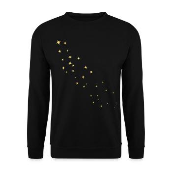 Golden Stars - Unisex Sweatshirt - black - Front - Alina (178cm) & Michal (187cm)