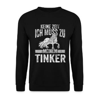 Tinker Pferd Pferdebesitzer Reitverein Reiten Gesc - Unisex Pullover - Schwarz - Vorne - Alina (178cm) & Michal (187cm)