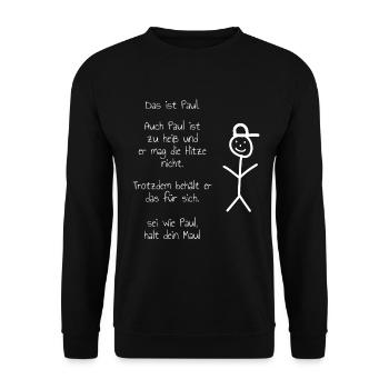Das ist Paul meme - Unisex Pullover - Schwarz - Vorne - Alina (178cm) & Michal (187cm)