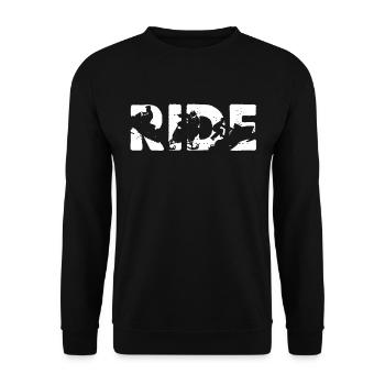 Schneemobilfahrt Neuheit Schneemobilfahren Grafikgeschenke - Unisex Pullover - Schwarz - Vorne - Alina (178cm) & Michal (187cm)