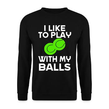 Tennis Tennis Player Gift Jeu de tennis - Sweat-shirt Unisexe - noir - Devant - Alina (178cm) & Michal (187cm)