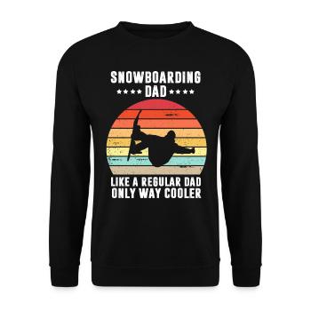Snowboarding Dad Freestyle Snowboarder Winter Snow - Unisex Pullover - Schwarz - Vorne - Alina (178cm) & Michal (187cm)