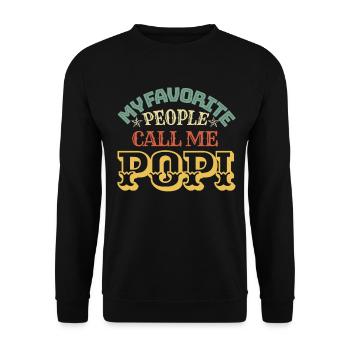 Fishing Gifts For POPI - Sweat-shirt Unisexe - noir - Devant - Alina (178cm) & Michal (187cm)