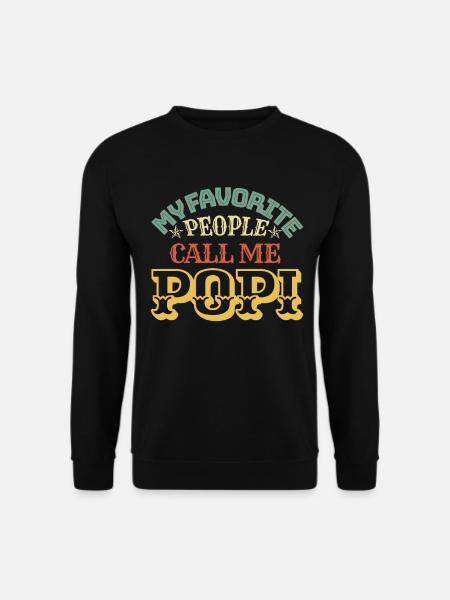 Fishing Gifts For POPI - Unisex Pullover - Schwarz