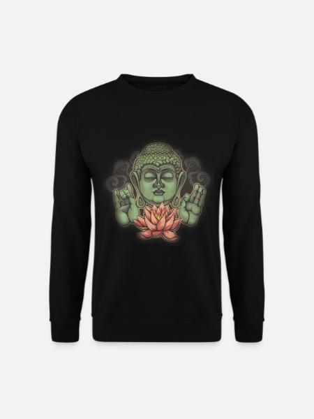 Bouddha de lotus - Sweat-shirt Unisexe - noir