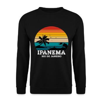 IPANEMA RIO DE JANEIRO - Unisex Sweatshirt - black - Front - Alina (178cm) & Michal (187cm)