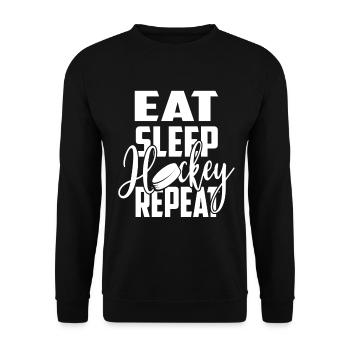 Eat Sleep Hockey Repeat - Sweat-shirt Unisexe - noir - Devant - Alina (178cm) & Michal (187cm)