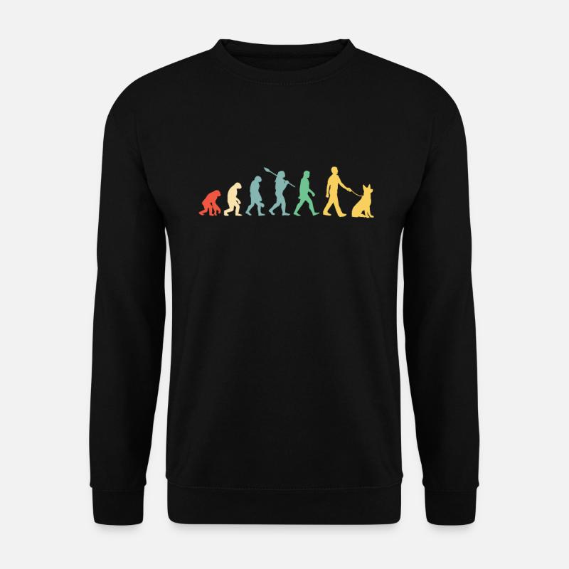 Schäferhund Evolution Retro Design - Unisex Pullover - Schwarz
