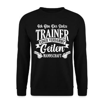 Trainer Mentor Sporttrainer Assistenztrainer Gesch - Unisex Pullover - Schwarz - Vorne - Alina (178cm) & Michal (187cm)