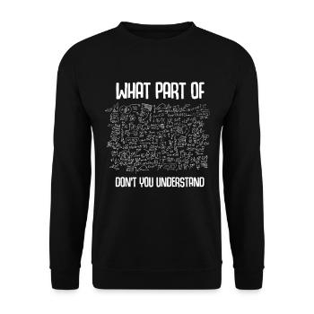 Cadeau de nerd mathématicien mathématique - Sweat-shirt Unisexe - noir - Devant - Alina (178cm) & Michal (187cm)