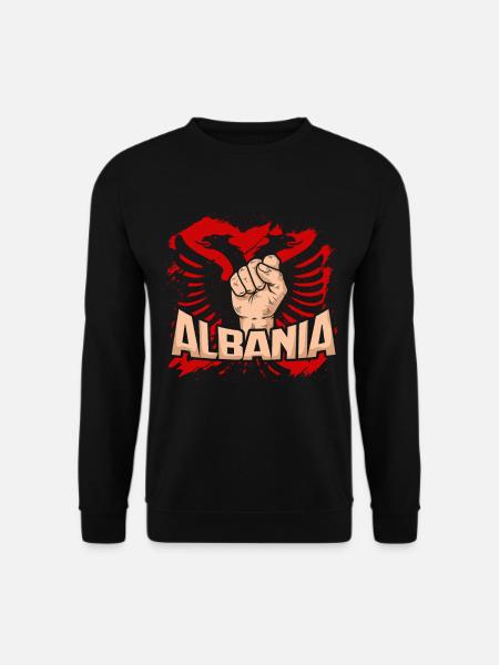 Albanische Flagge Albanien Kosovo Tirana Shqiptar - Unisex Pullover - Schwarz