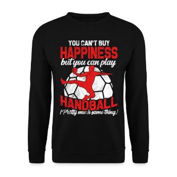 Handball - Unisex Pullover - Schwarz - Vorne - Alina (178cm) & Michal (187cm)