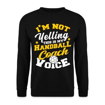 Handball Hobby Coach Trainer - Unisex Pullover - Schwarz - Vorne - Alina (178cm) & Michal (187cm)