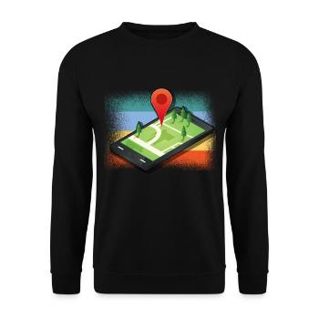 Geocache GPS Outdoor Lost place cadeau - Sweat-shirt Unisexe - noir - Devant - Alina (178cm) & Michal (187cm)