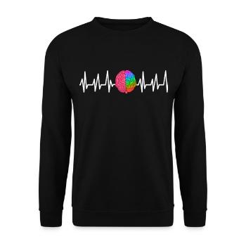 Psychology Psychologist Therapist Gift Psyche - Unisex Sweatshirt - black - Front - Alina (178cm) & Michal (187cm)