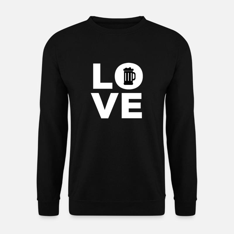 BIER LIEBE Geschenkidee Männer - Unisex Pullover - Schwarz