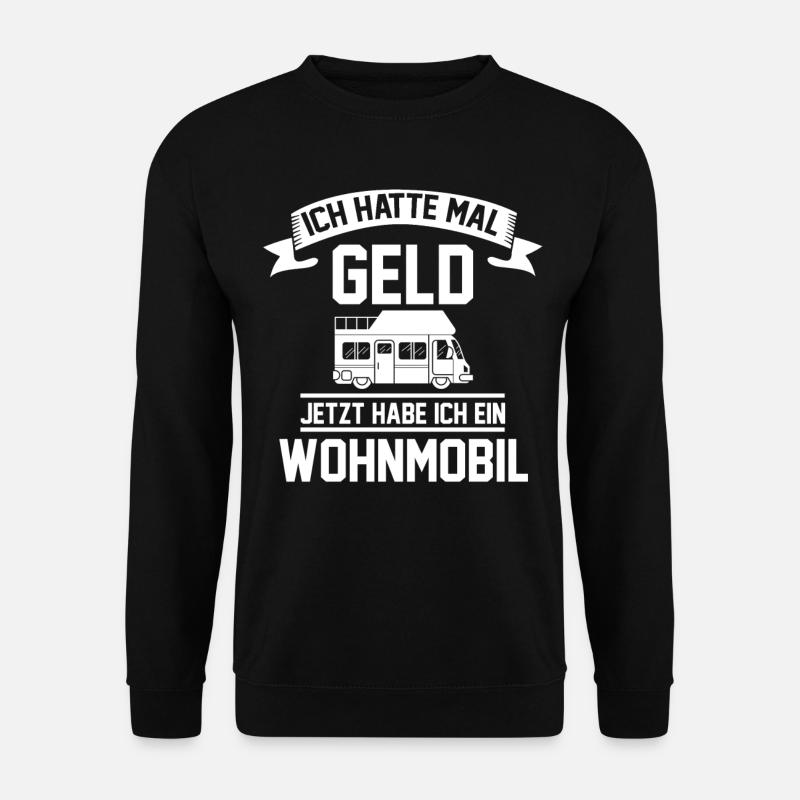 Campen Campingplatz Camper Wohnwagen Lustige Sprüc - Unisex Pullover - Schwarz