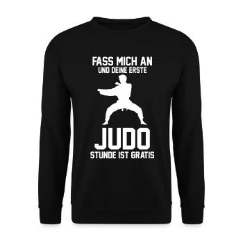 Judo Kampfsport Kampfkunst Judoka Judokämpfer Gesc - Unisex Pullover - Schwarz - Vorne - Alina (178cm) & Michal (187cm)