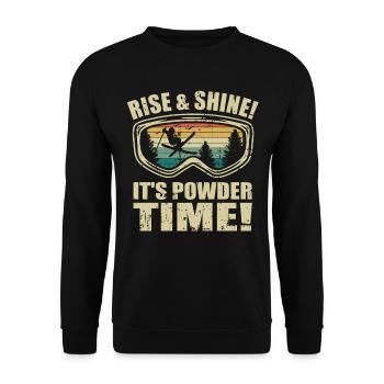 Freestyle Skifahrer Skibrille Skiurlaub Ski Spruch - Unisex Pullover - Schwarz - Vorne - Alina (178cm) & Michal (187cm)