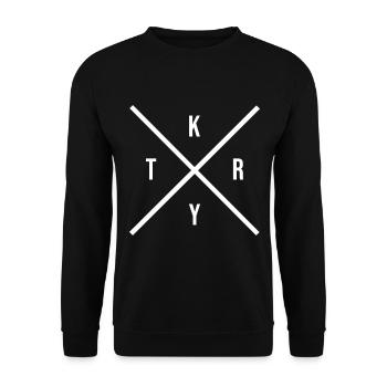 Lustiger türkischer Spruch über Türkei Geschenk - Unisex Pullover - Schwarz - Vorne - Alina (178cm) & Michal (187cm)
