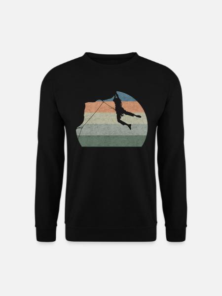 Vintage Kletterer Boulderer Bergsteiger Kletteren - Unisex Pullover - Schwarz