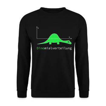 Dinomial distribution Funny nerd math gift idea - Unisex Sweatshirt - black - Front - Alina (178cm) & Michal (187cm)