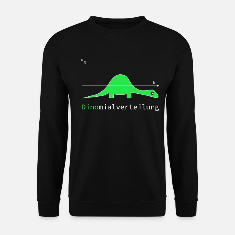 Dinomialverteilung Lustige Nerd Mathe Geschenkidee - Unisex Pullover - Schwarz
