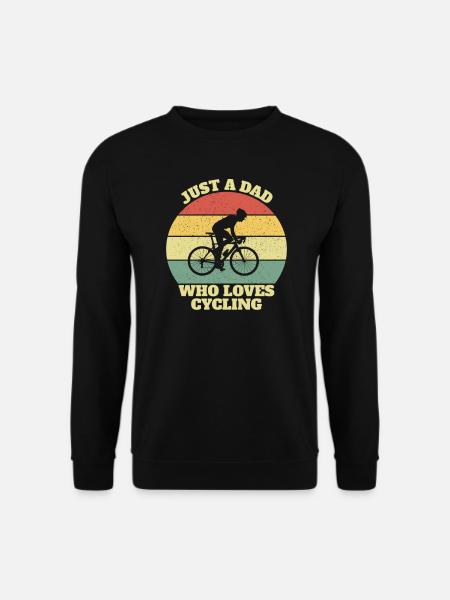 Cycling Cyclist Daddy Father Gift Idea - Unisex Pullover - Schwarz