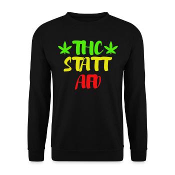 Politik Anti Rassismus Geschenk - Unisex Pullover - Schwarz - Vorne - Alina (178cm) & Michal (187cm)