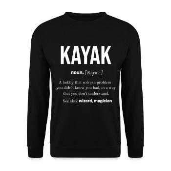 kayak - Unisex Sweatshirt - black - Front - Alina (178cm) & Michal (187cm)