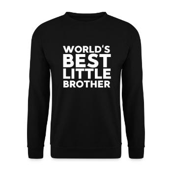 World's best little brother - Unisex Sweatshirt - black - Front - Alina (178cm) & Michal (187cm)