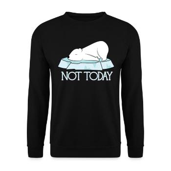 Not Today Polar Bear - Not Today! - Unisex Sweatshirt - black - Front - Alina (178cm) & Michal (187cm)