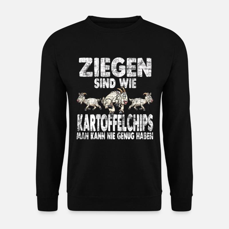 Ziege Lamm Zioegenbock Steinbock Bauer Landwirt Ge - Unisex Pullover - Schwarz