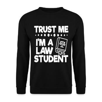 Anwalt Jura Studium Jura Student Uni Examen - Unisex Pullover - Schwarz - Vorne - Alina (178cm) & Michal (187cm)