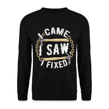Carpenter Carpenter Repairing Carpenter - Unisex Sweatshirt - black - Front - Alina (178cm) & Michal (187cm)